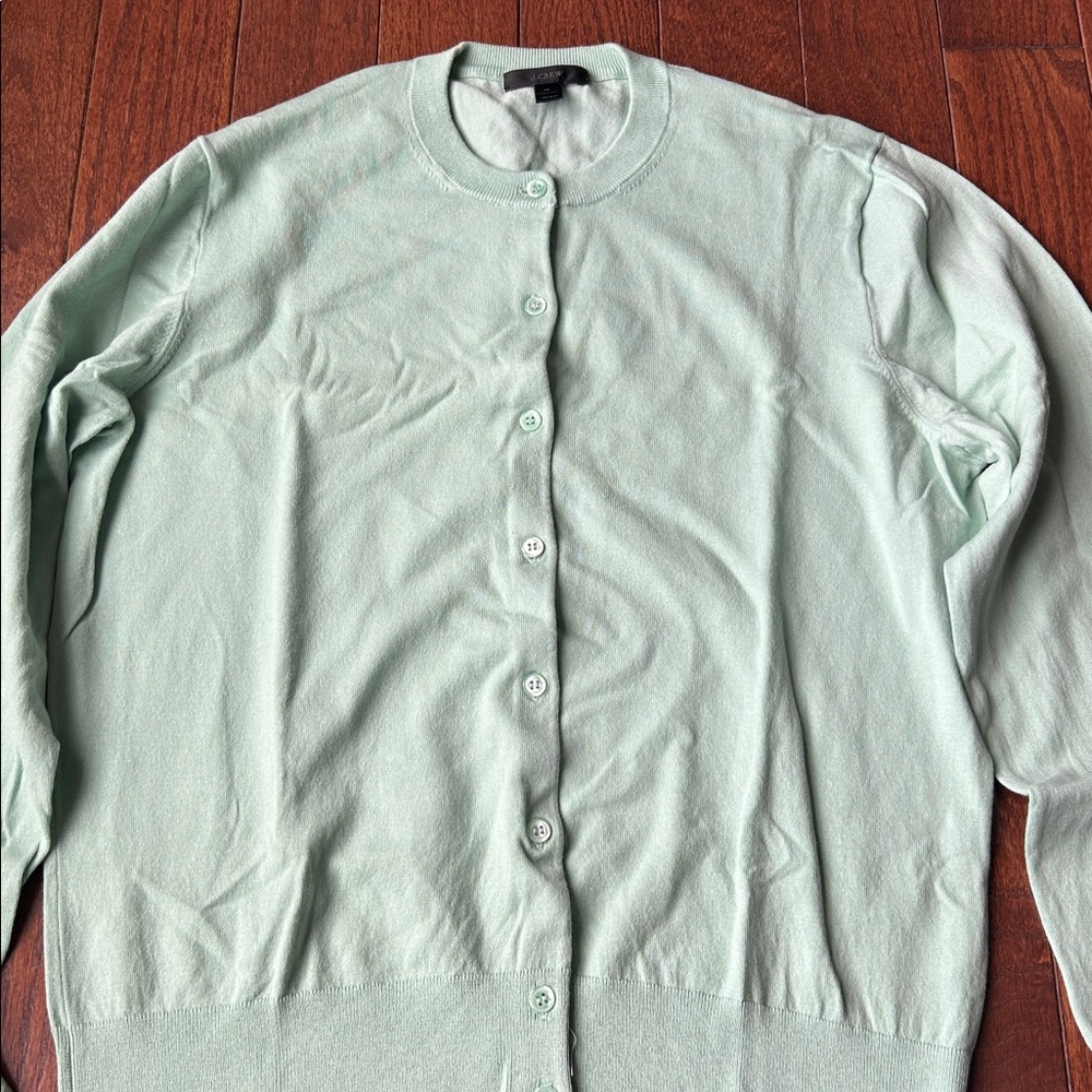 J. Crew Mint Green Cardigan Sweater